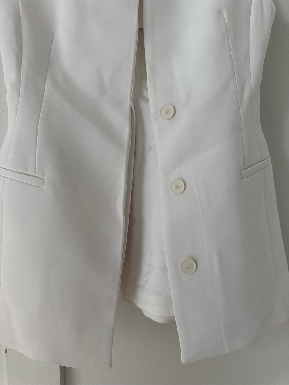 NWT Zara Viral White Sleeveless Waistcoat Size XS - Picture 5 of 9